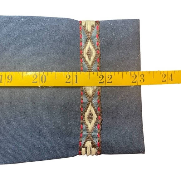 Flying Tomato Blue Faux Suede Southwestern Jacket Fringe Embroidered Small Aztec - Picture 11 of 16